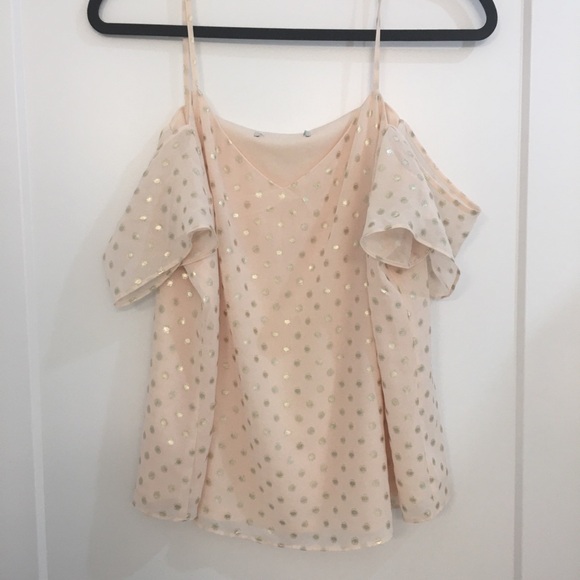 Blush top with gold. Size M. - Picture 3 of 6